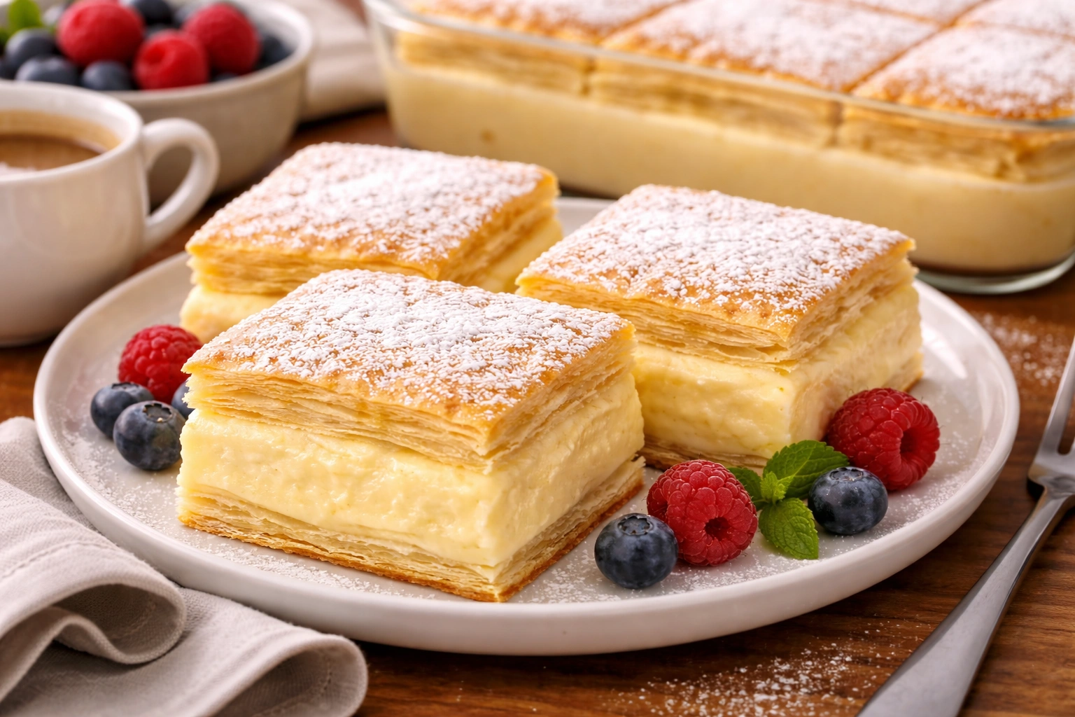 Vanilla Custard Cream Squares